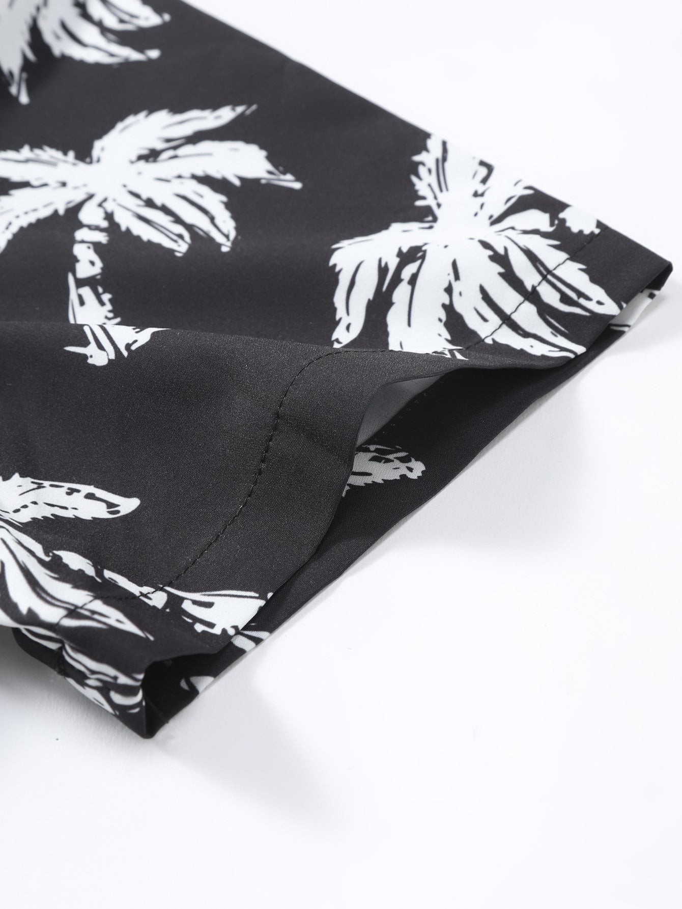 Palm Tree Print Button Up Shirt