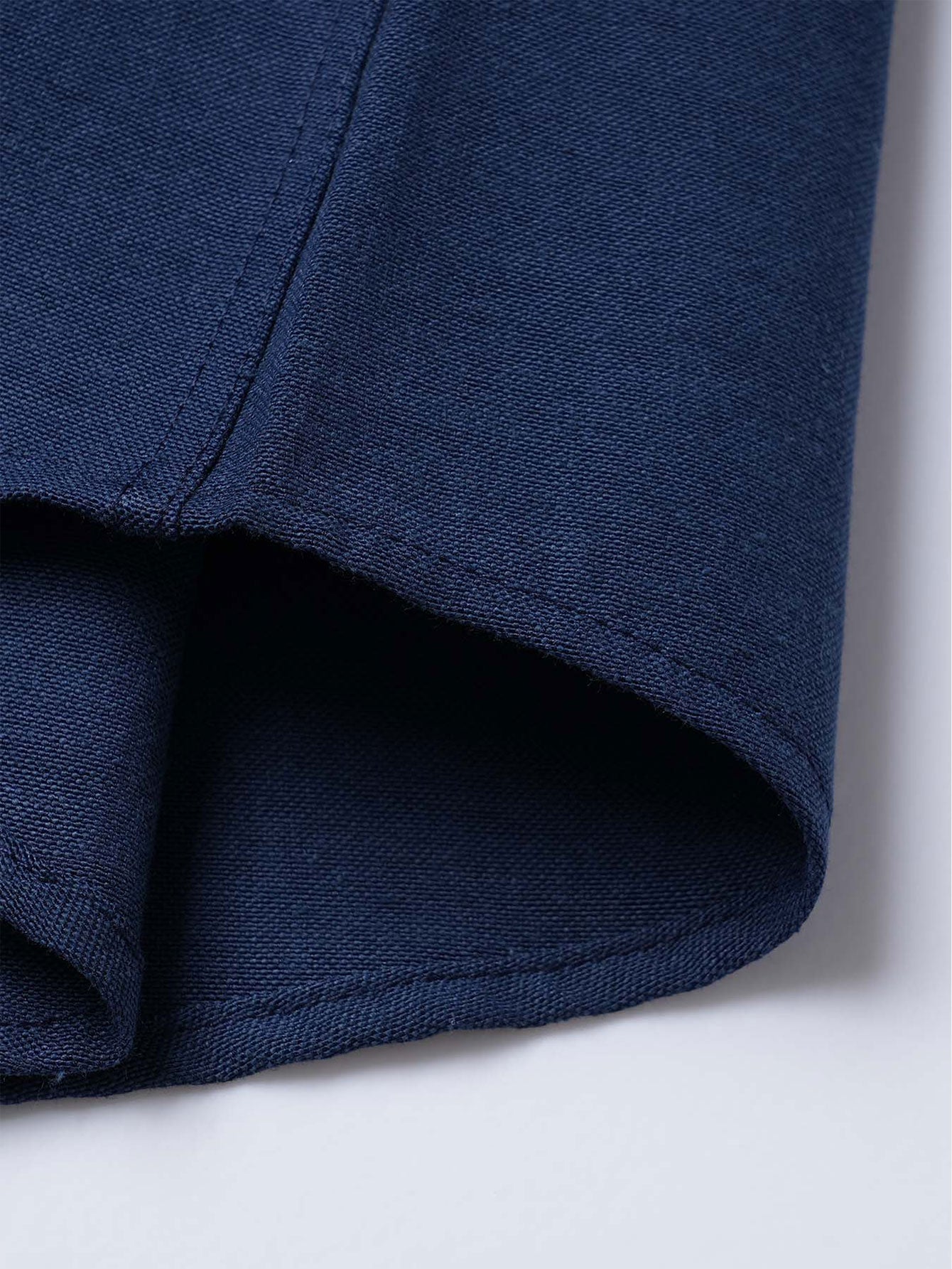 Long Sleeve Contrast Stand Collar Oxford Shirt
