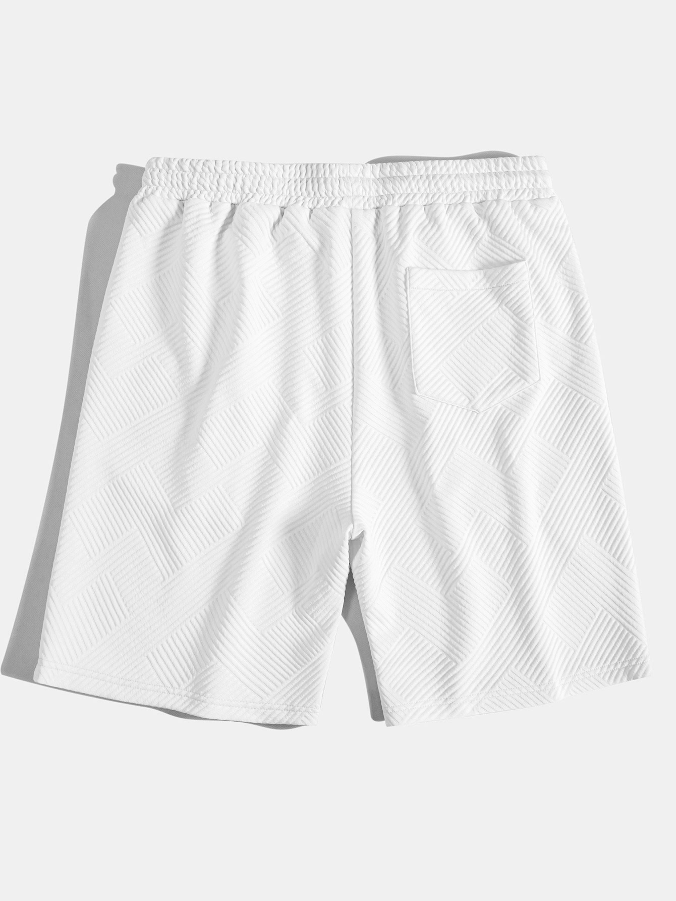 Striped Jacquard Drawstring Shorts