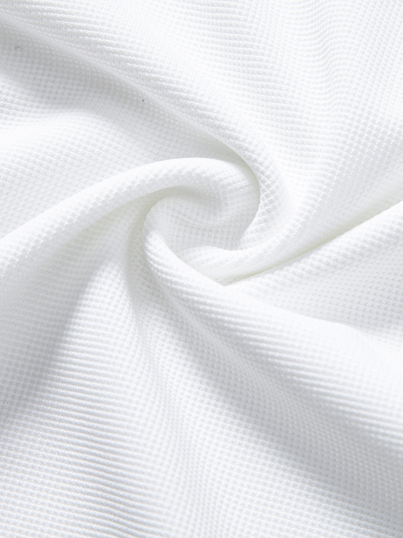 Contrast Trim Waffle Johnny Collar Polo