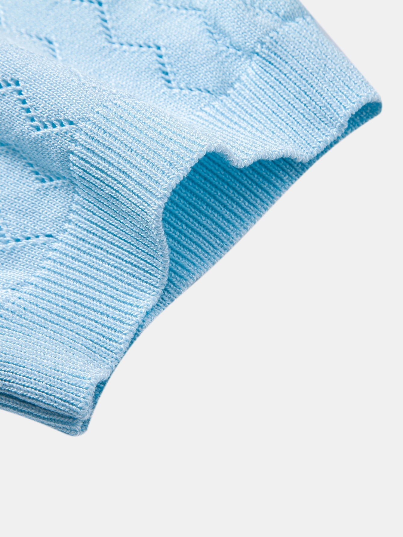 Zig Zag Open Knit Polo