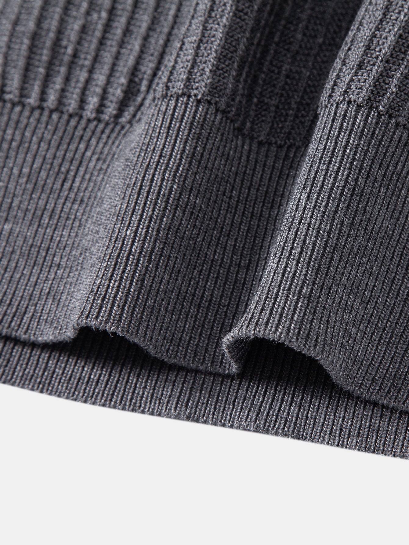 Contrast Trim Waffle Johnny Collar Knit Polo