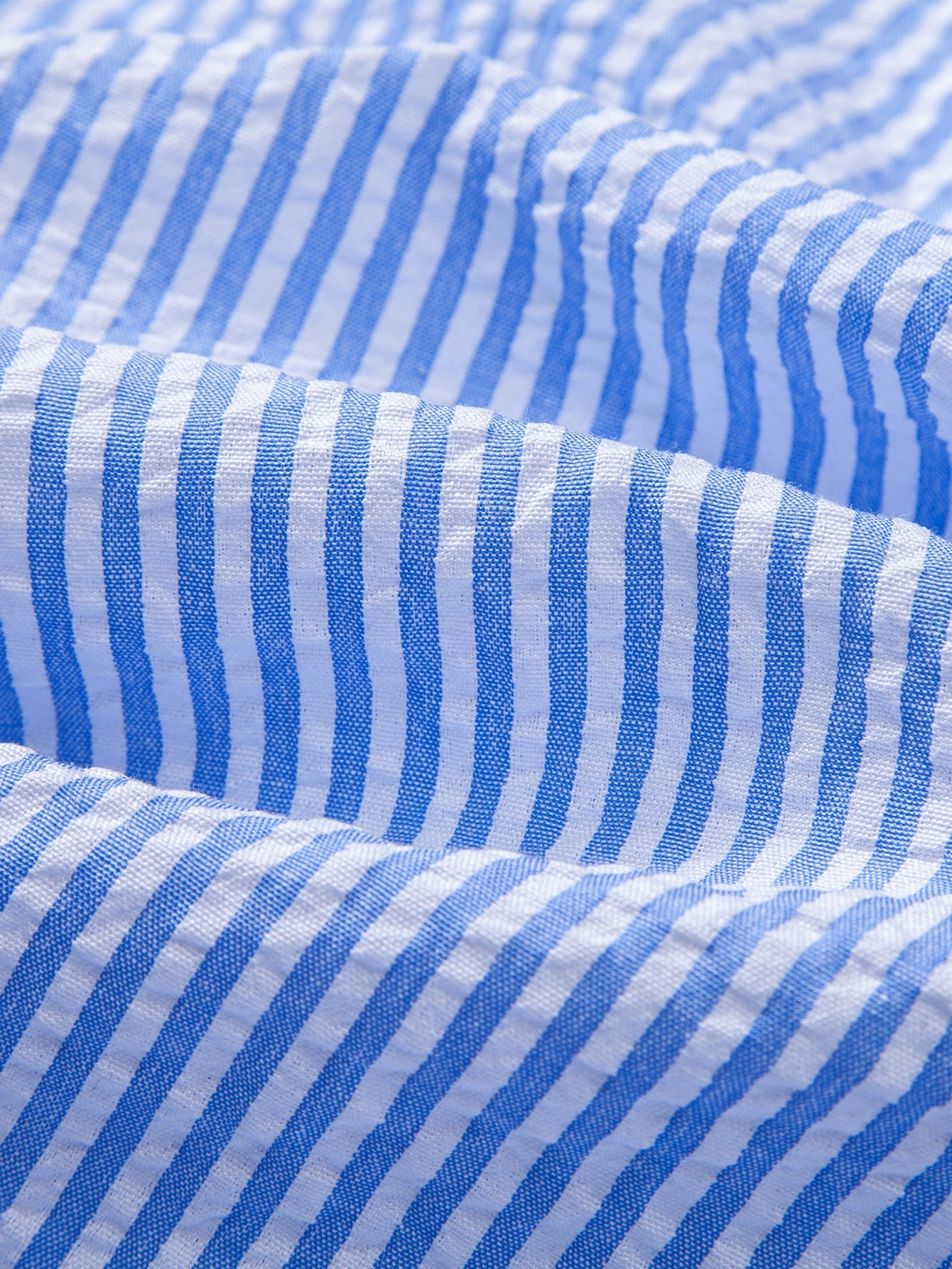 Seersucker Striped Button Up Shirt
