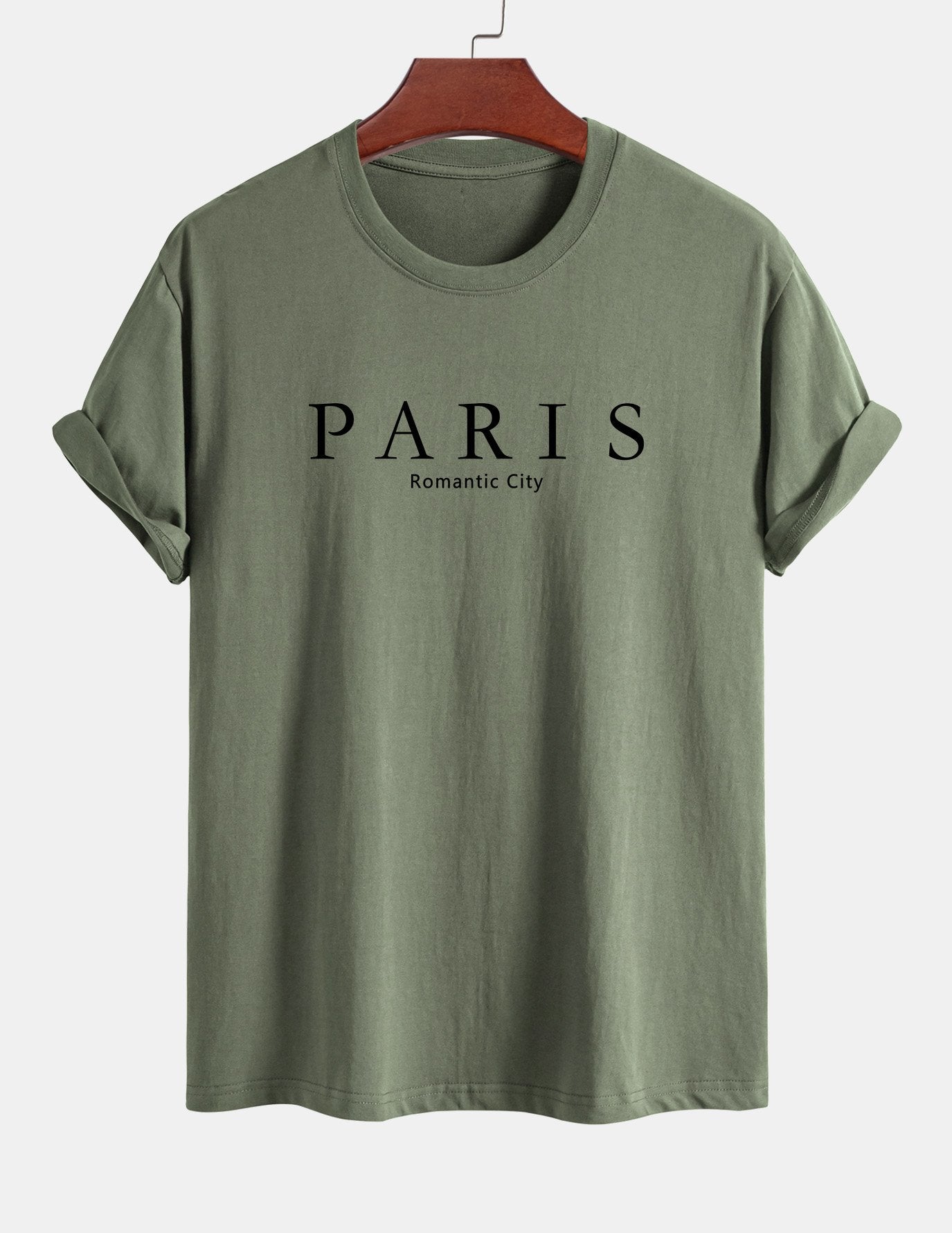 Regular Fit Paris Slogan Cotton T-Shirt
