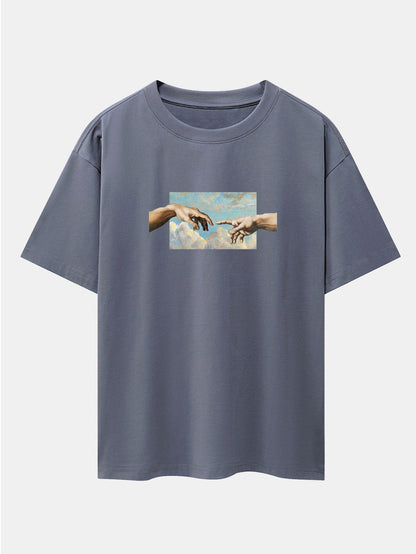 Create Adam Print Heavy Weight Oversize T-Shirt