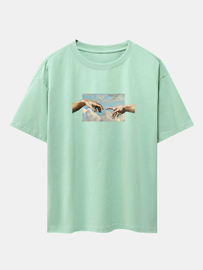 Create Adam Print Heavy Weight Oversize T-Shirt