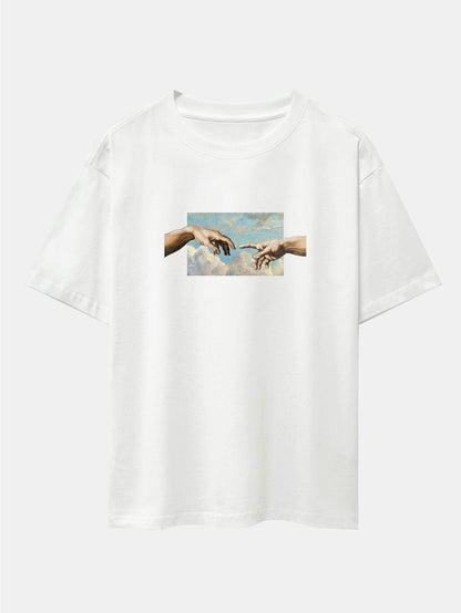 Create Adam Print Heavy Weight Oversize T-Shirt