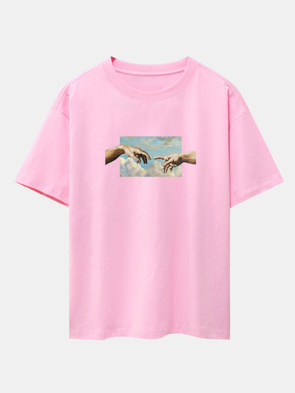 Create Adam Print Heavy Weight Oversize T-Shirt