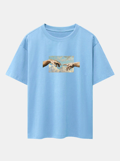 Create Adam Print Heavy Weight Oversize T-Shirt