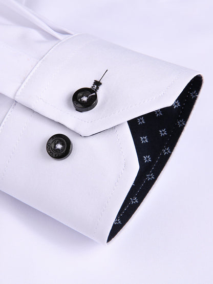 Long Sleeve Contrast Dress Shirt