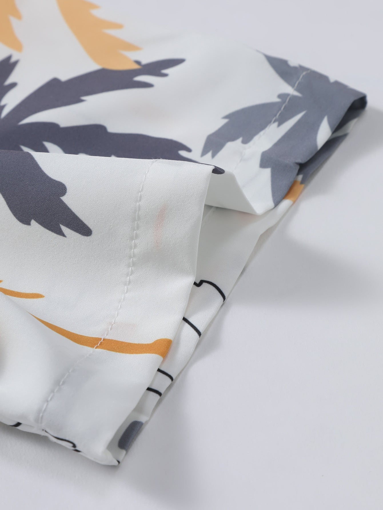Palm Tree Print Button Up Shirt