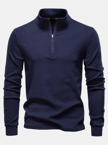 Quarter Zip Long Sleeve T-Shirt