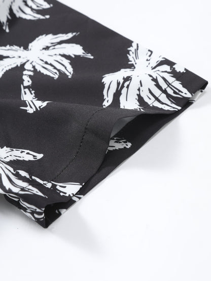Palm Tree Print Button Up Shirt
