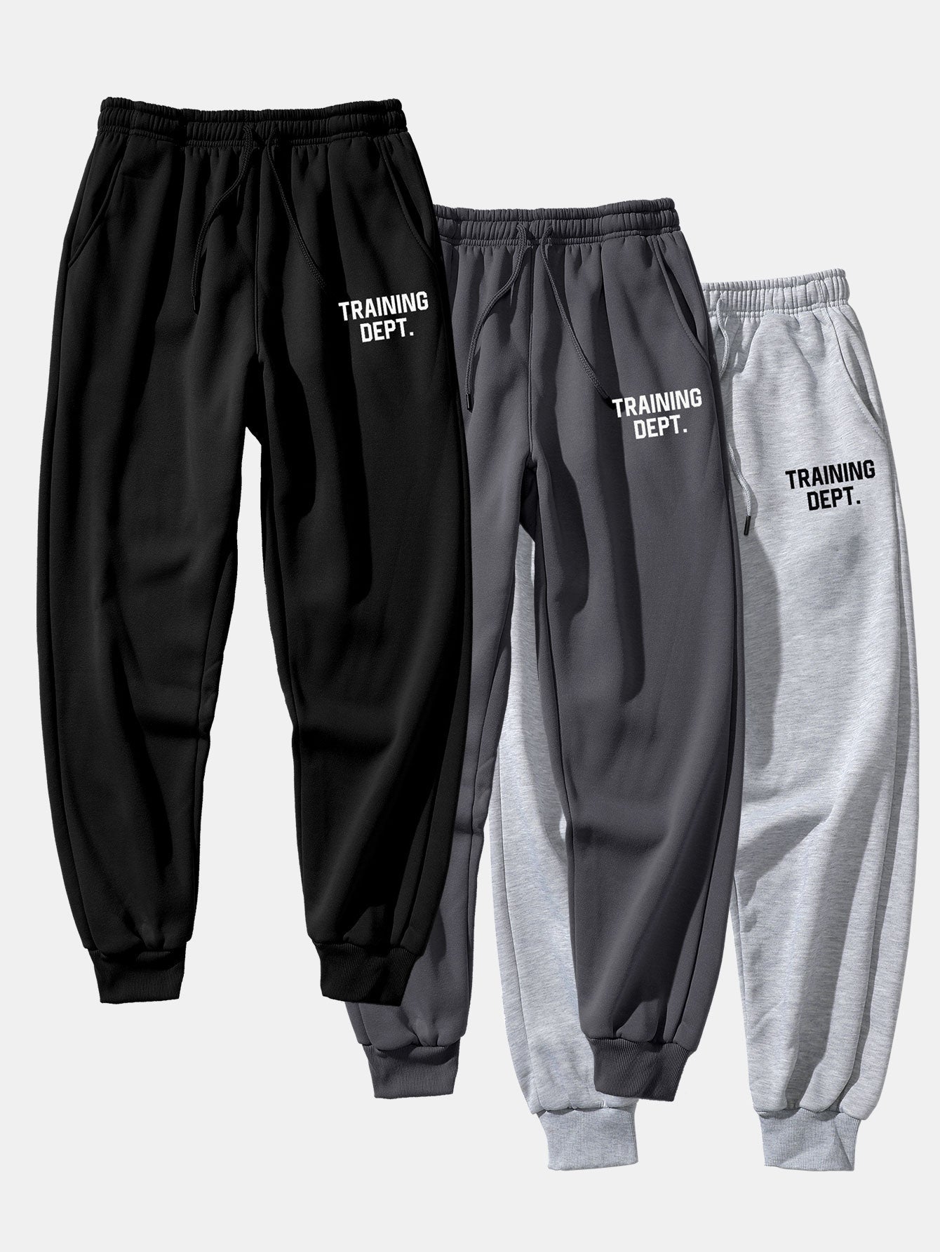 3 Pieces Training Dept Print Jogger Pants