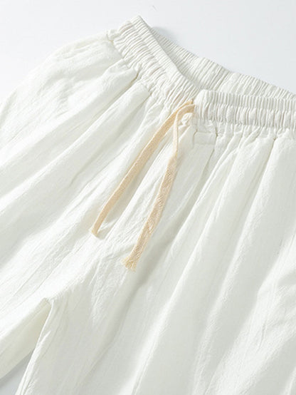 Man Cotton Drawstring Shorts