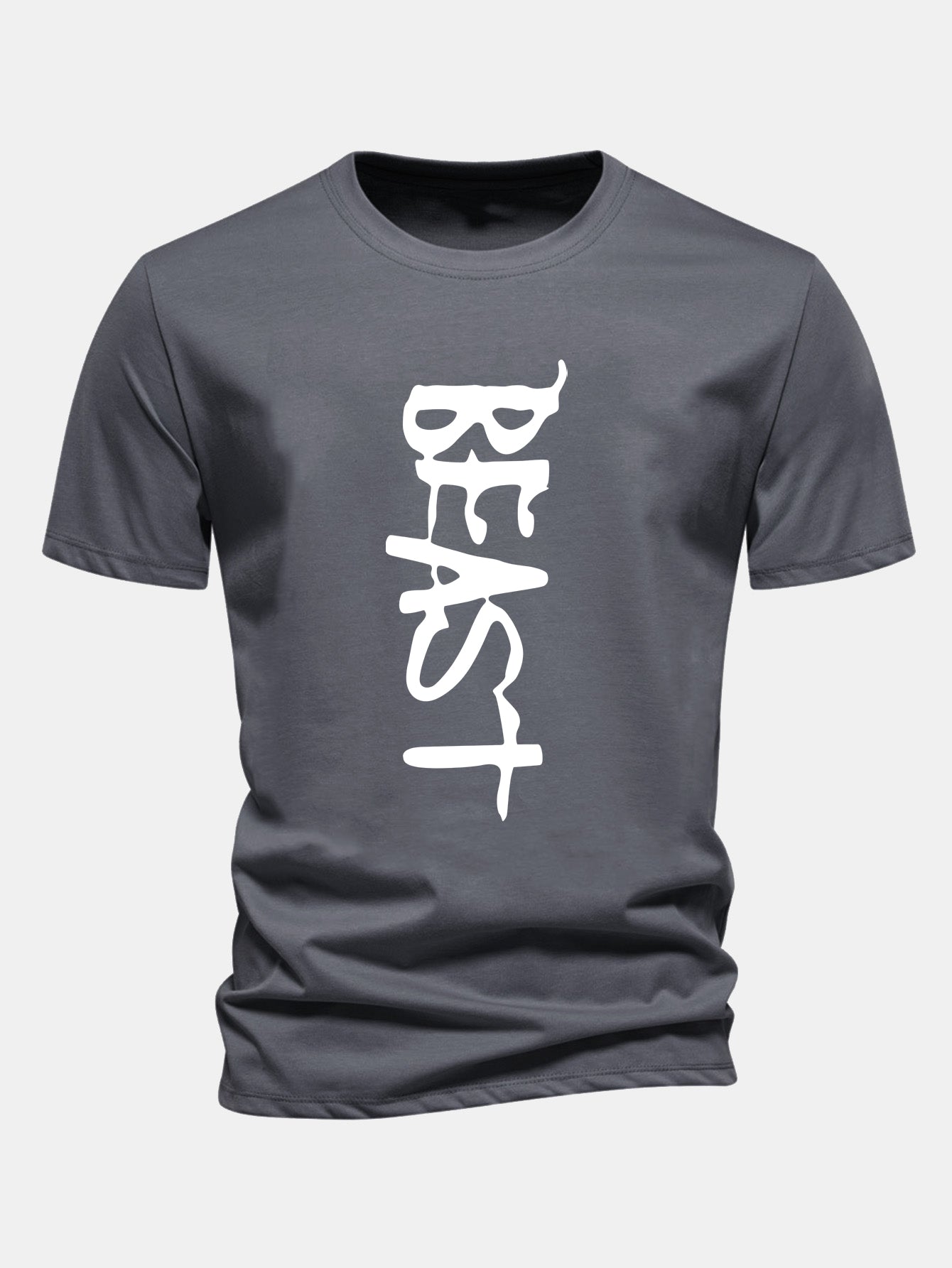 Regular Fit Beast Print Cotton T-Shirt