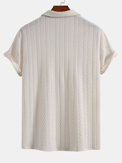 Texture Jacquard Cuban Shirt