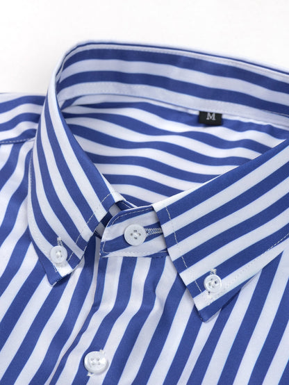 Long Sleeve Stripe Button Up Shirt