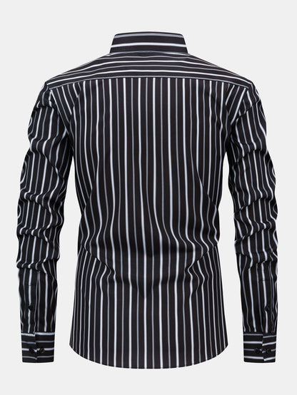 Long Sleeve Stripe Button Up Shirt