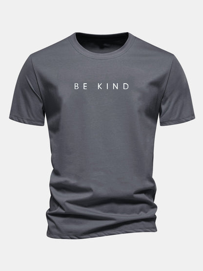 Regular Fit Be Kind Print Cotton T-Shirt