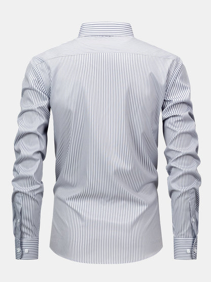Long Sleeve Stripe Button Up Shirt