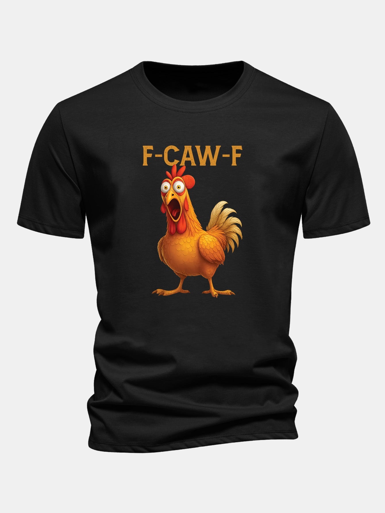 Regular Fit Rooster Print Cotton T-Shirt