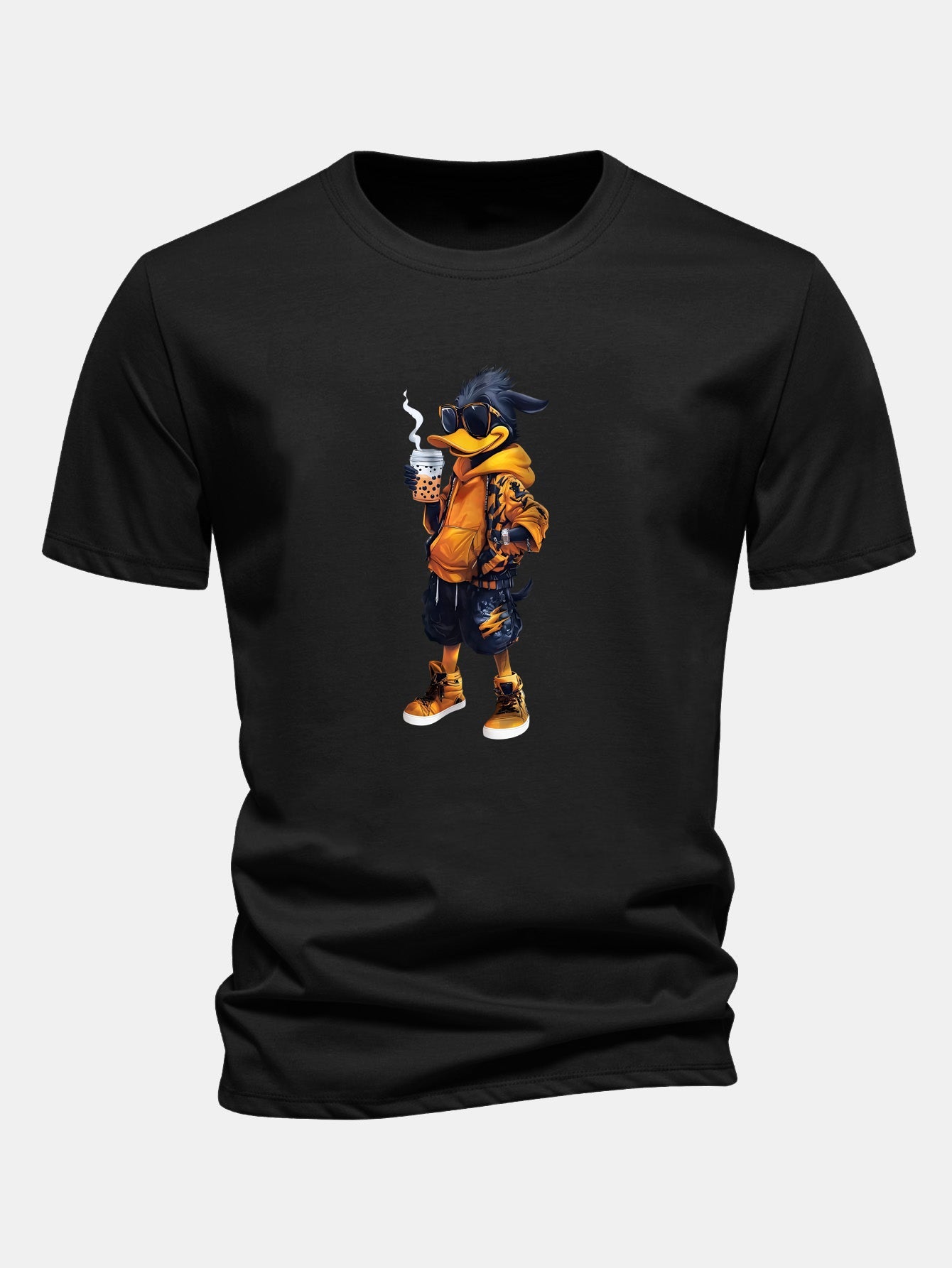 Regular Fit Carton Duck Print Cotton T-Shirt