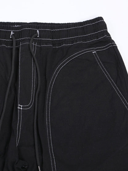 Contrast Stitching Chino Jogging Pants