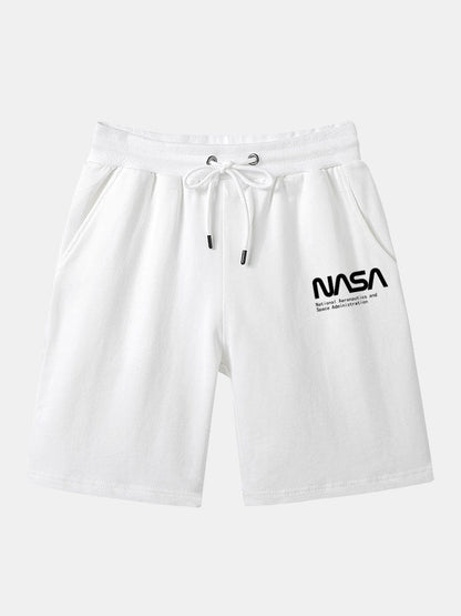 NASA Letter Print Shorts