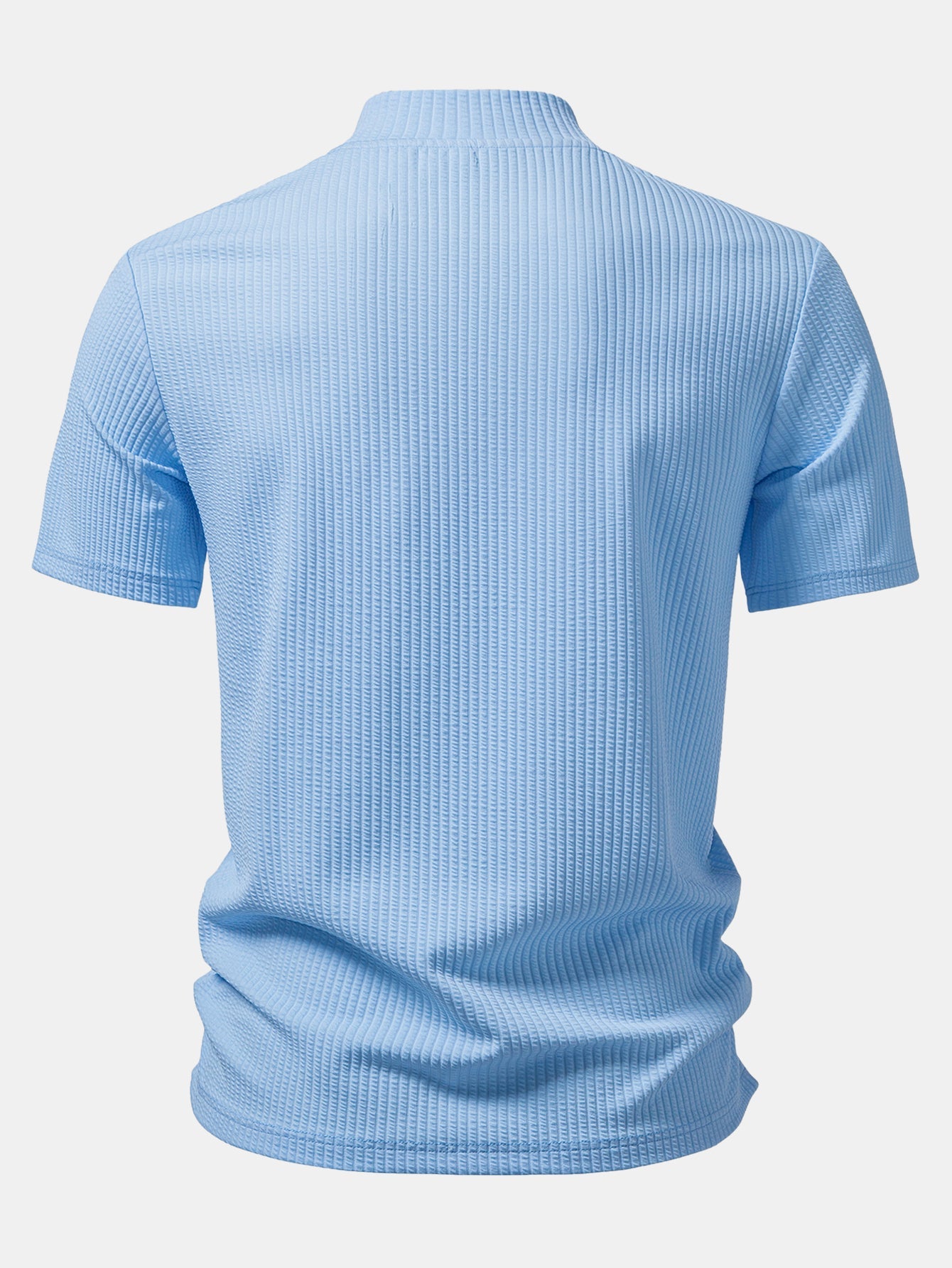 Ribbed Mock Neck T-Shirt