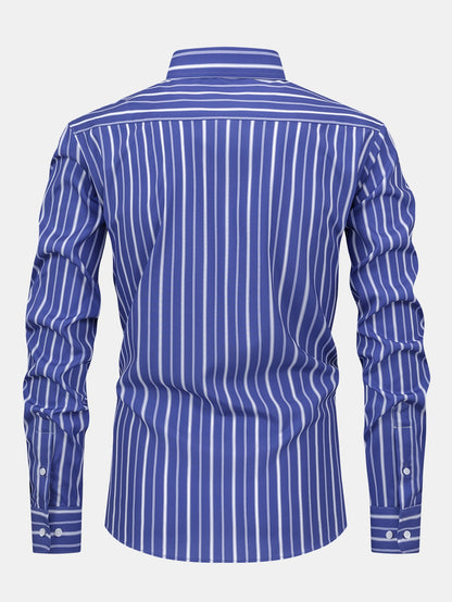 Long Sleeve Stripe Button Up Shirt
