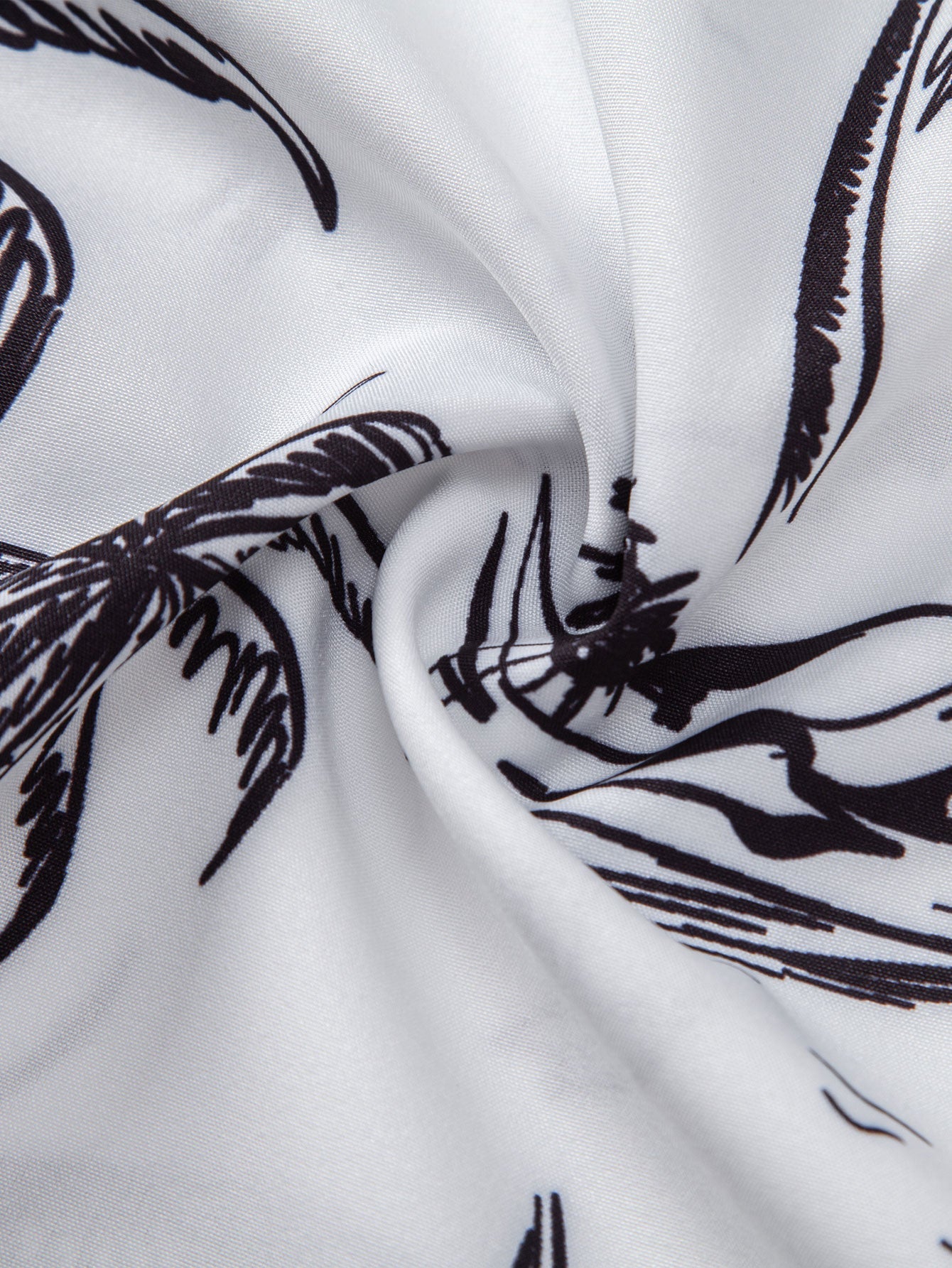 Palm Tree Island Print Button Up Shirt