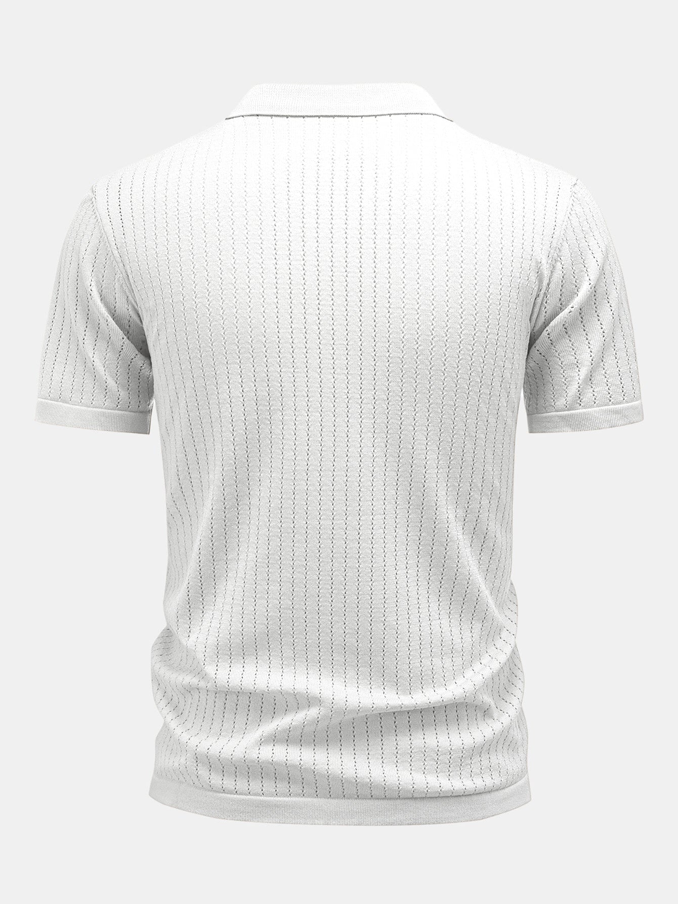 Johnny Collar Open Knit Polo
