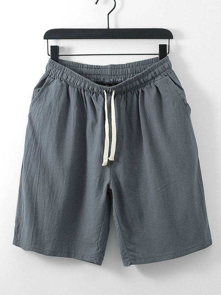 Man Cotton Drawstring Shorts
