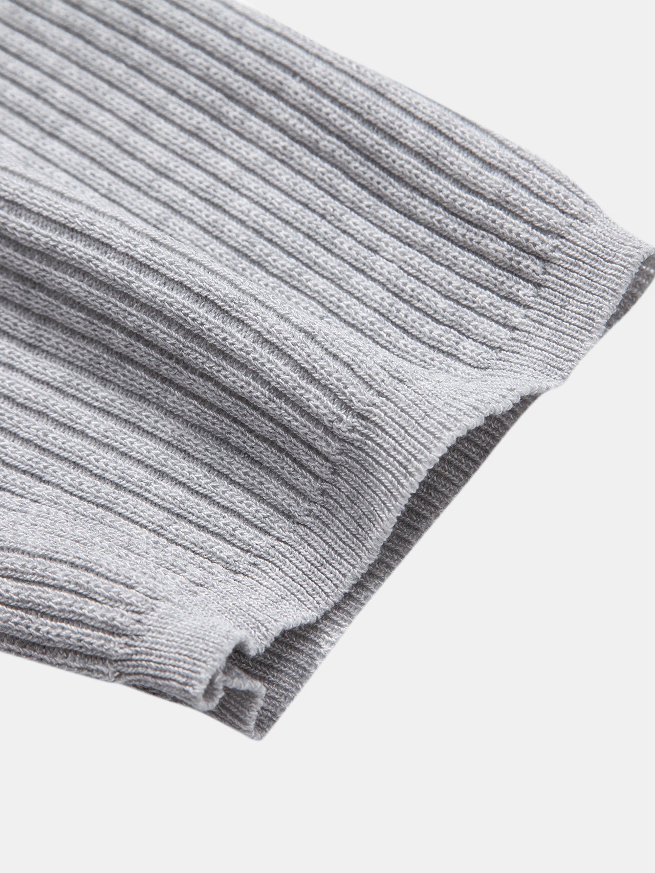 3 Pieces Ribbed Mock Neck Knit T-Shirt