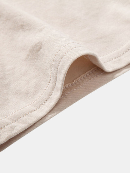3 Pieces Basic Cotton Arc Hem T-Shirts