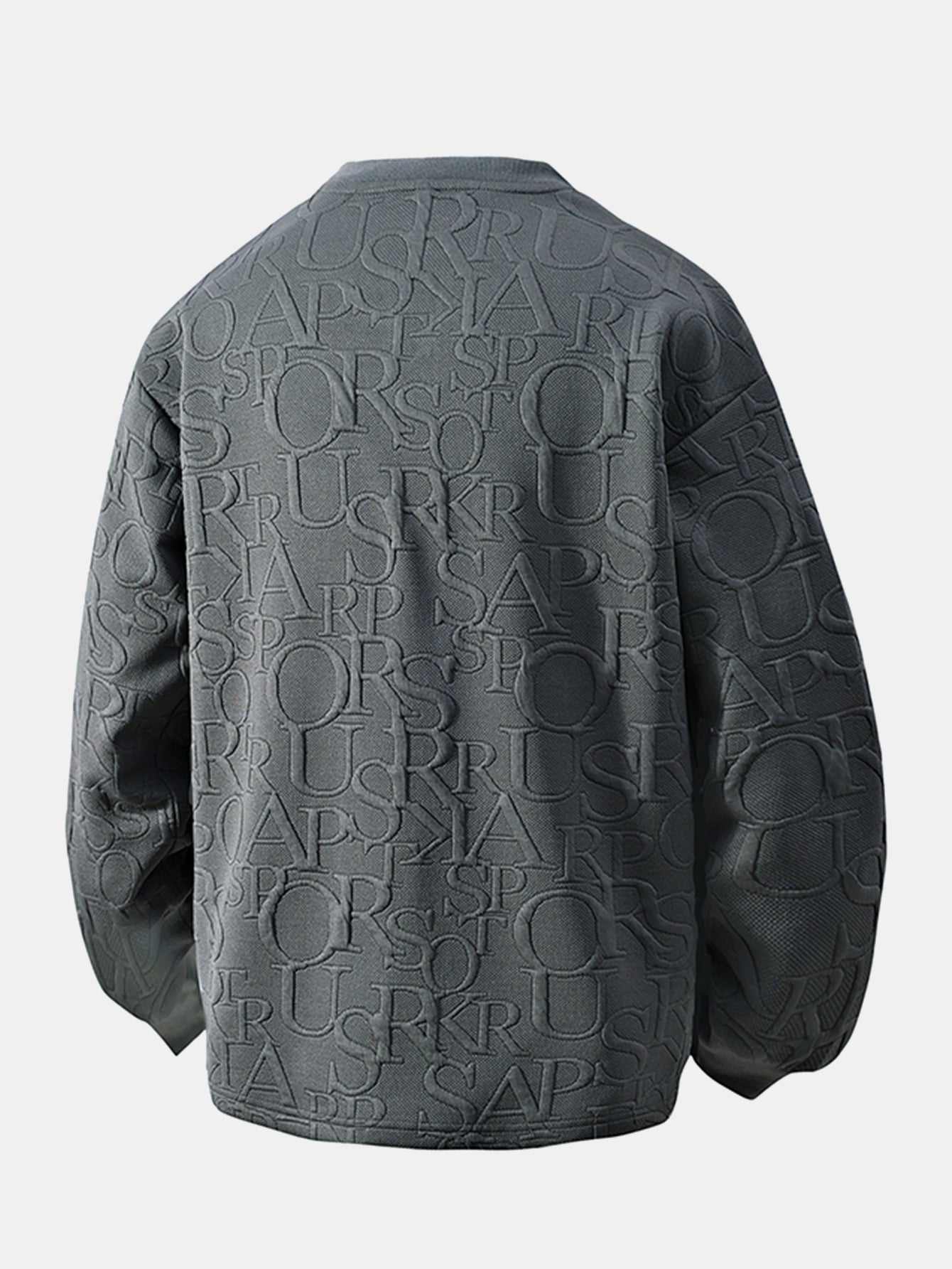 Letter Jacquard V Neck T-Shirt