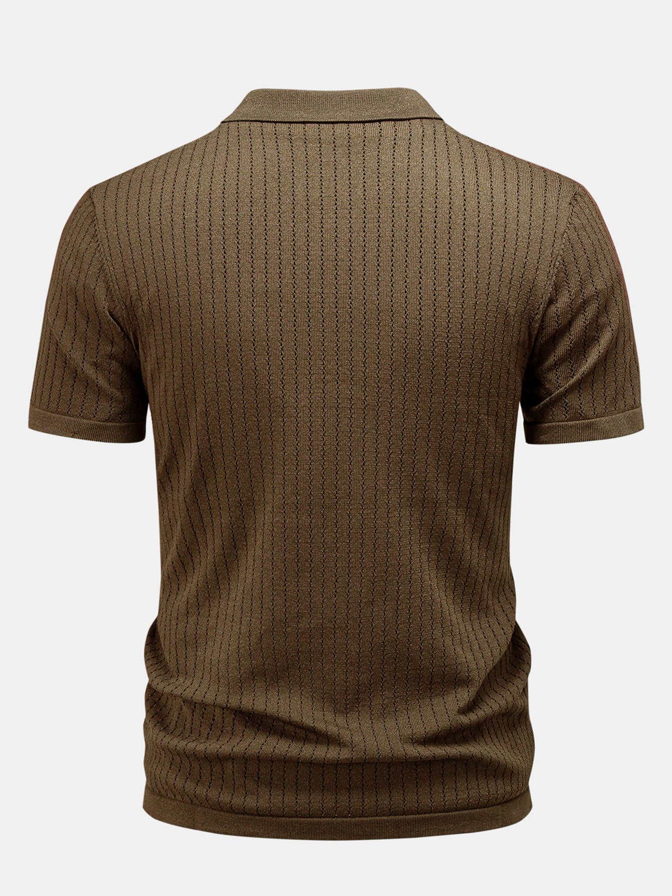 Johnny Collar Open Knit Polo