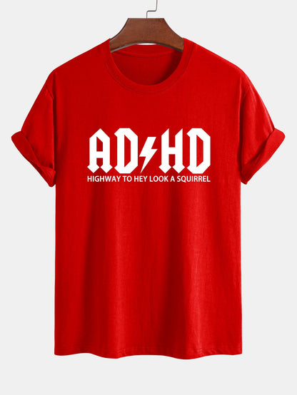 Regular Fit ADHD Print Cotton T-Shirt