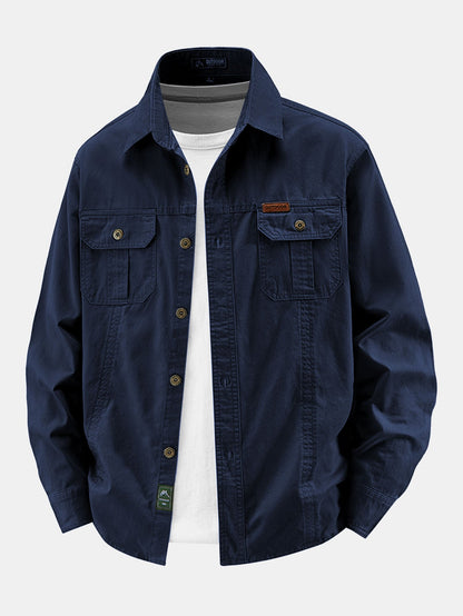 Long Sleeve Utility Shirt With Pockets