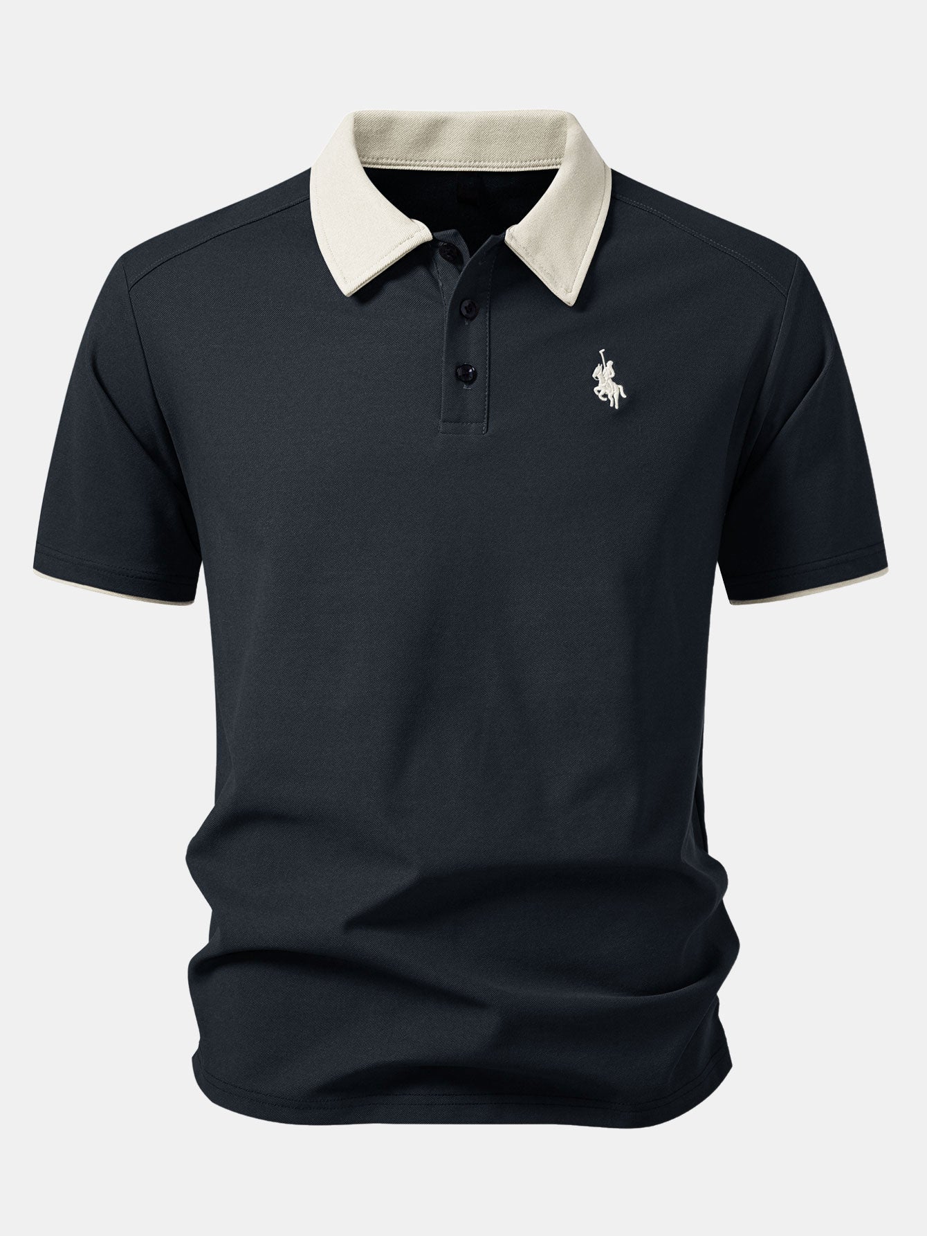 Contrast Collar Polo