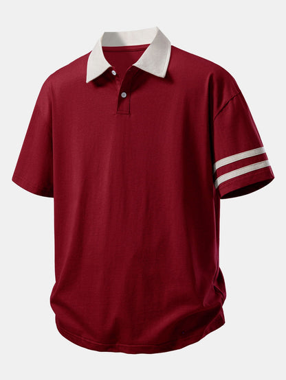 Relax Fit Contrast Collar Polo Shirt