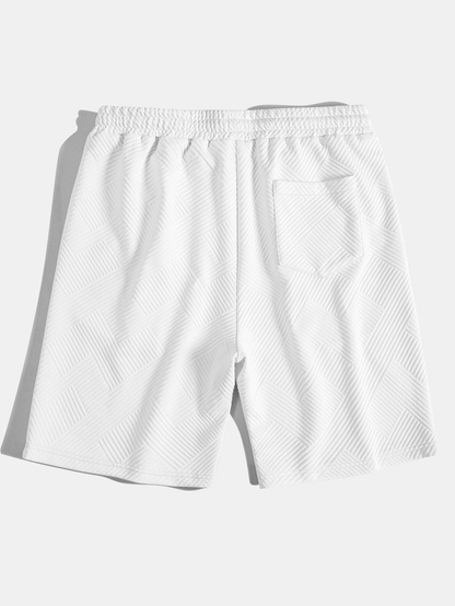 Striped Jacquard Drawstring Shorts