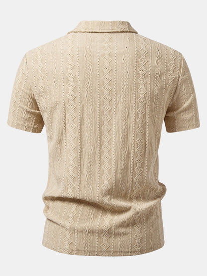 Geometric Jacquard Polo