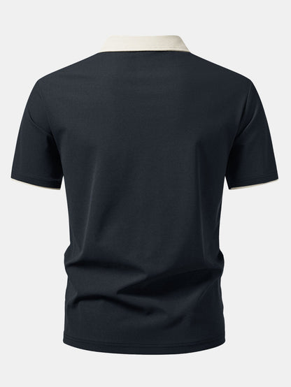 Contrast Collar Polo