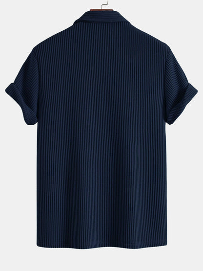 Short Sleeved Waffle Polo