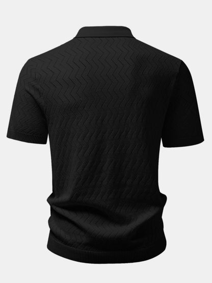 Zig Zag Open Knit Shirt