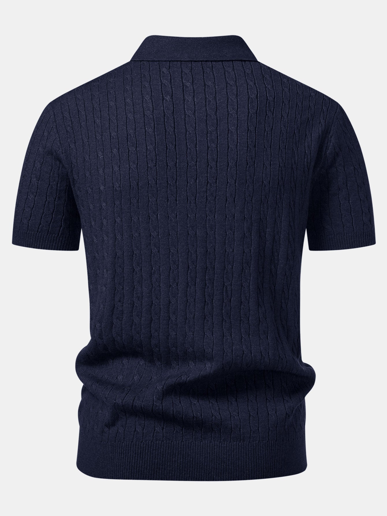 Twisted Jacquard Knit Polo