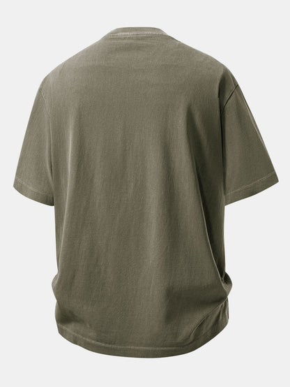 Relax Fit Heavyweight Washed Drop Shoulder T-Shirt