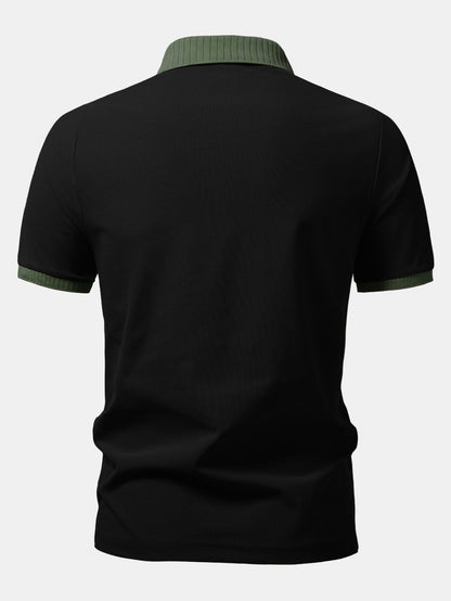 Contrast Raglan Sleeve Polo